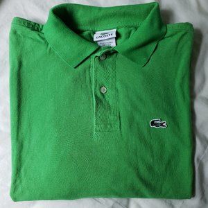 Lacoste France Men's EU 7/US XXL S/S Green 2 Button Pique Polo